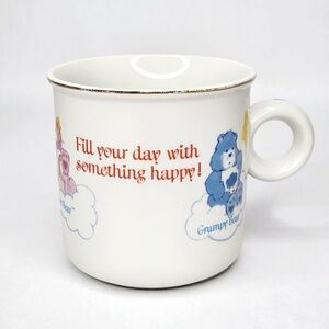 Vintage Care Bears Mug Cheer Grumpy &Tenderheart Bear 1984